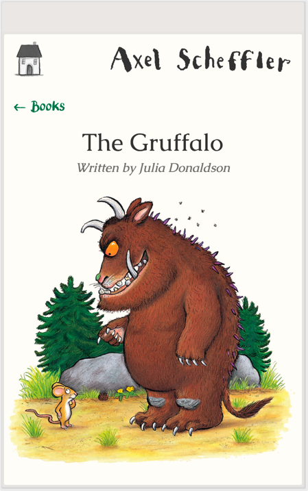 The homepage of Axel Scheffler's site